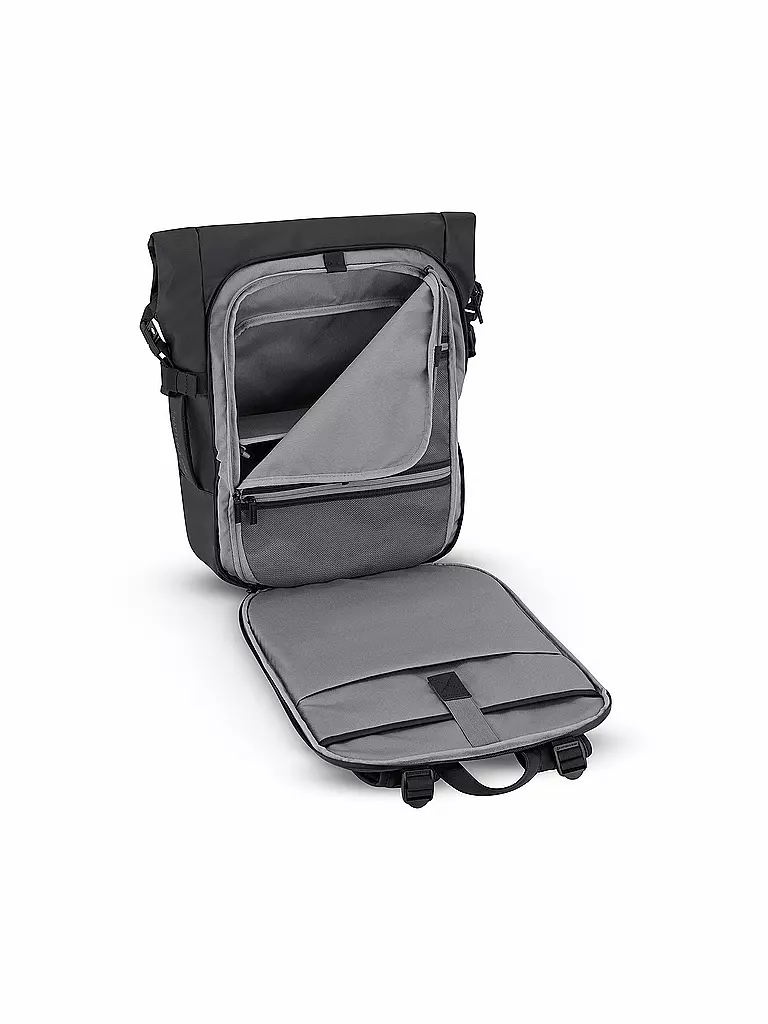 KAPTEN & SON Rucksack LISBON, erweiterbar schwarz