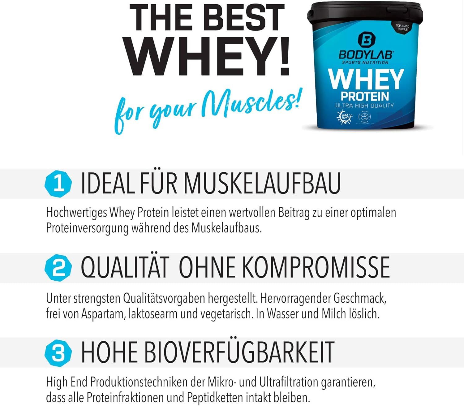 Bodylab24 Whey Protein Pulver, Fruchtmix