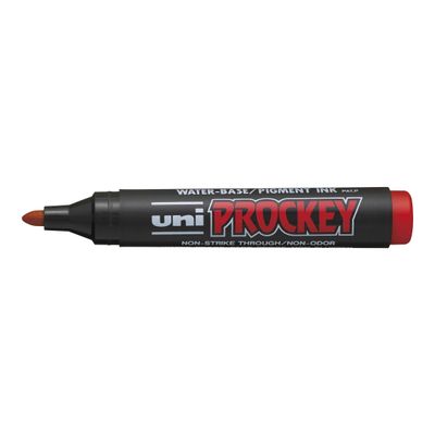 UNI PROCKEY PM - Marqueur permanent - pointe ogive - rouge