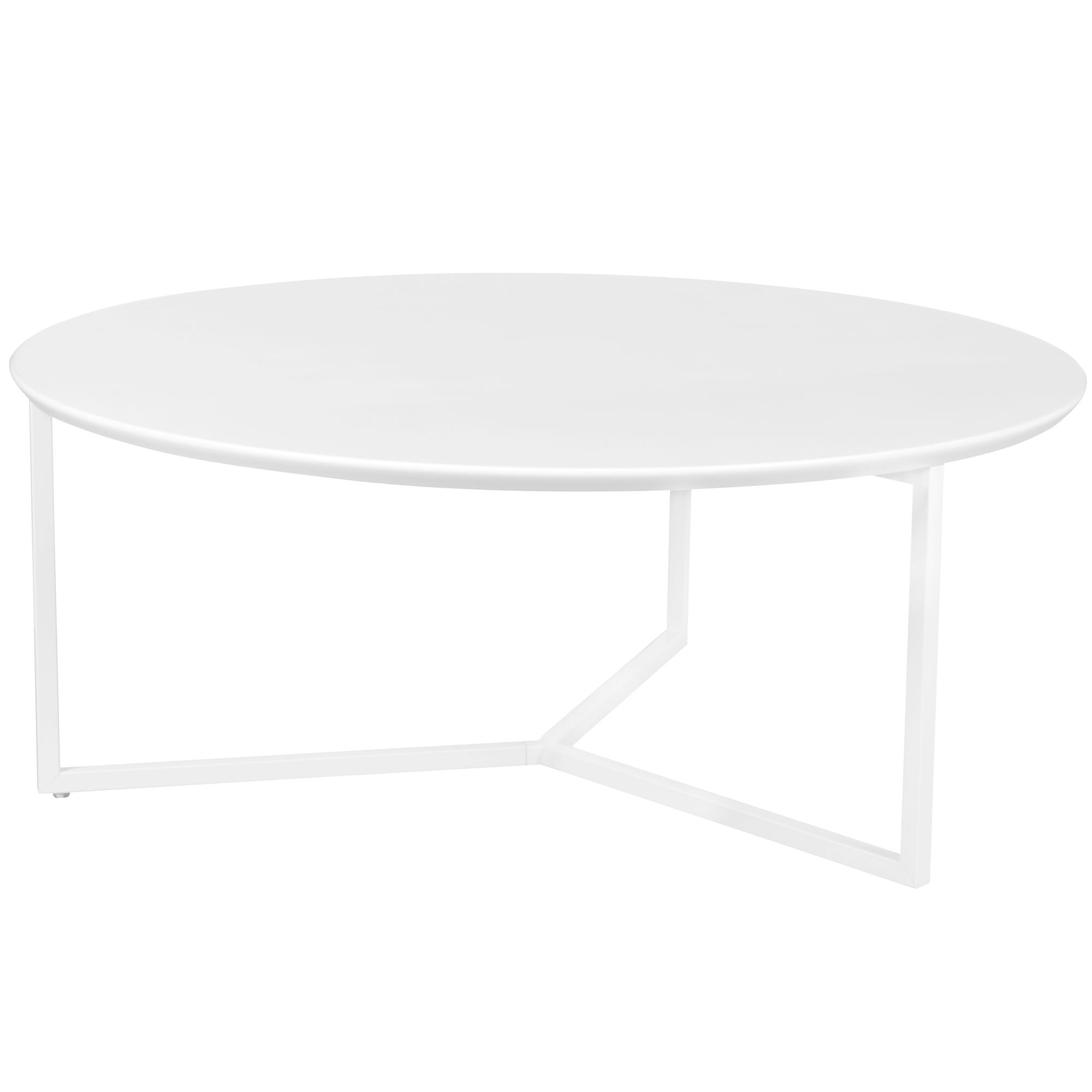 Couchtisch 80cm Rund Weiß Matt Design Wohnzimmertisch Sofa Beistell Tisch