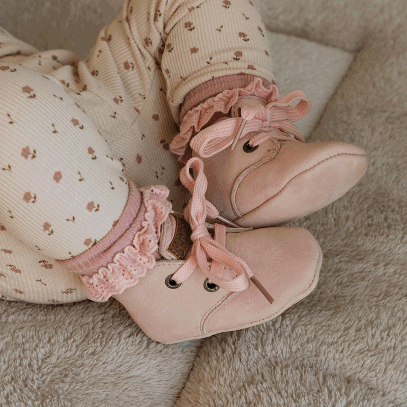 Shoesme Newborn rosa Lederpantoffel