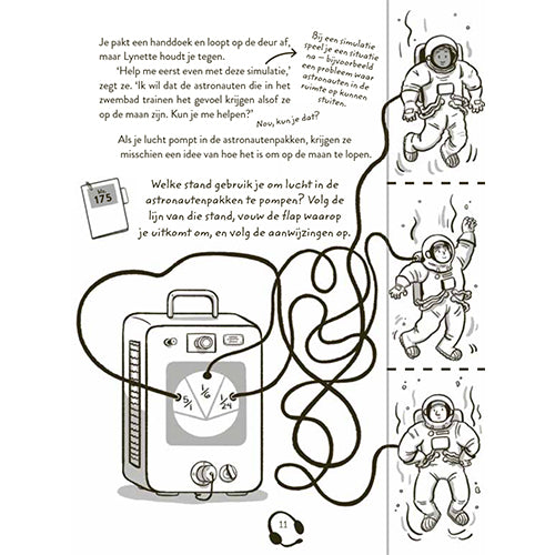 Uitgeverij volt ontsnap uit dit boek! race naar de maan