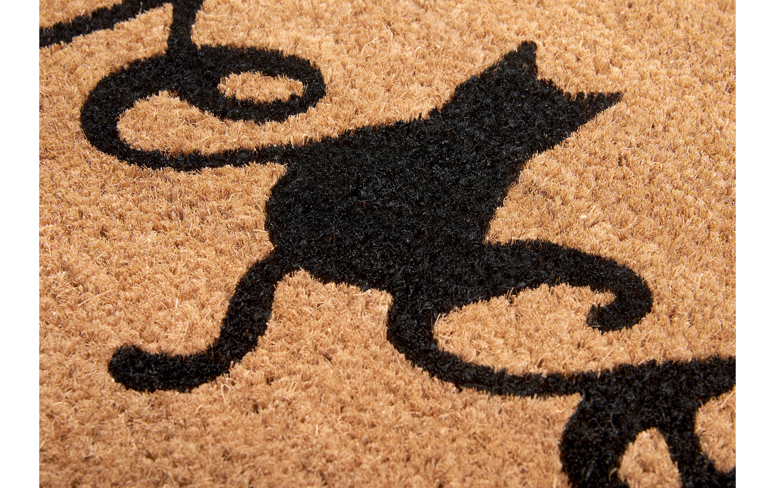 Fussmatte Cat Paws 45 cm x 75 cm, Braun/SchwarzRutschfeste Türmatte