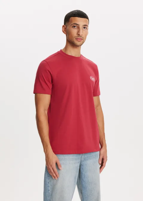 T-shirt met print local support rood (ROO)