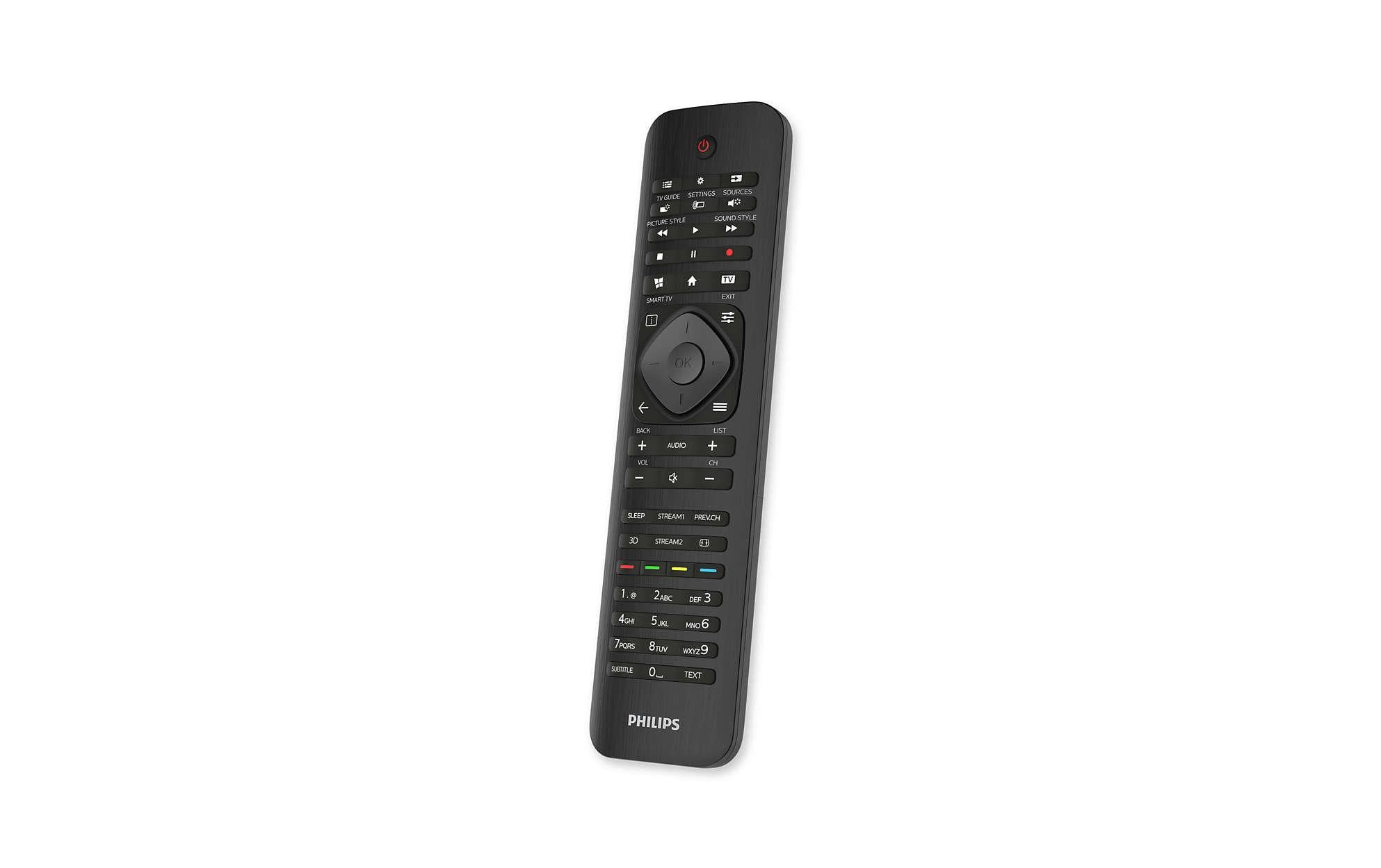 Fernbedienung SRP4000TV-Ersatzfernbedienung für Philips Fernseher mit Lernfunktion