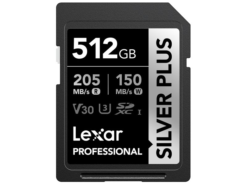 Lexar SDXC-Karte Silver Plus 512 GB Professionelle SDXC UHS-I-Karte