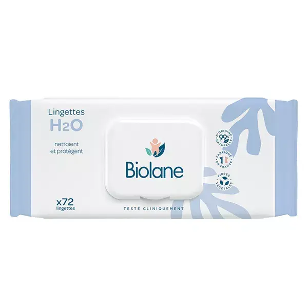 Biolane - Lenços Umedecidos Hidratantes para Bebê com Água - 72 Lenços Grossos