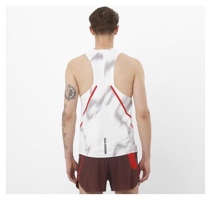 Débardeur Salomon S/Lab Speed Blanc/Rouge Homme