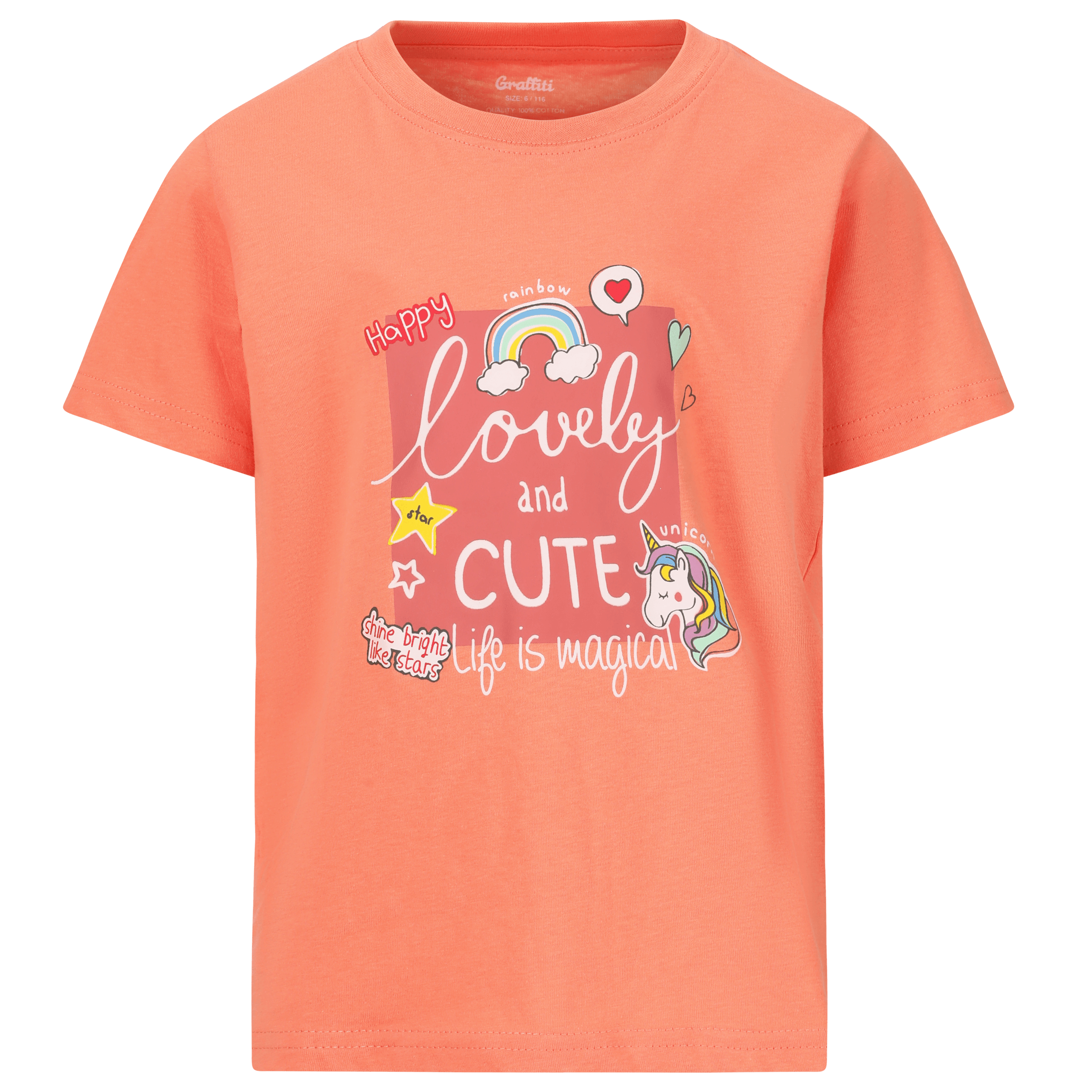 Graffiti Minkayn SS Printed T-Shirt - Fritid og bomull