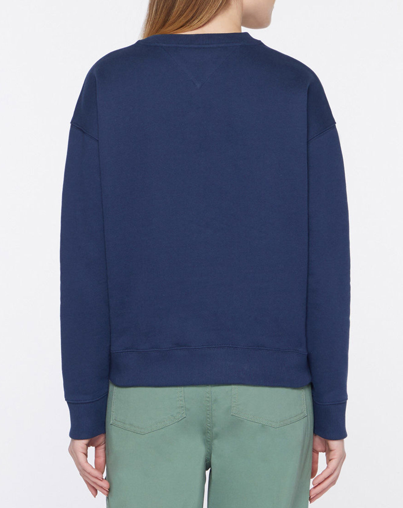 Tommy Jeans Sweat relaxed tommy badge crew bleu marine
