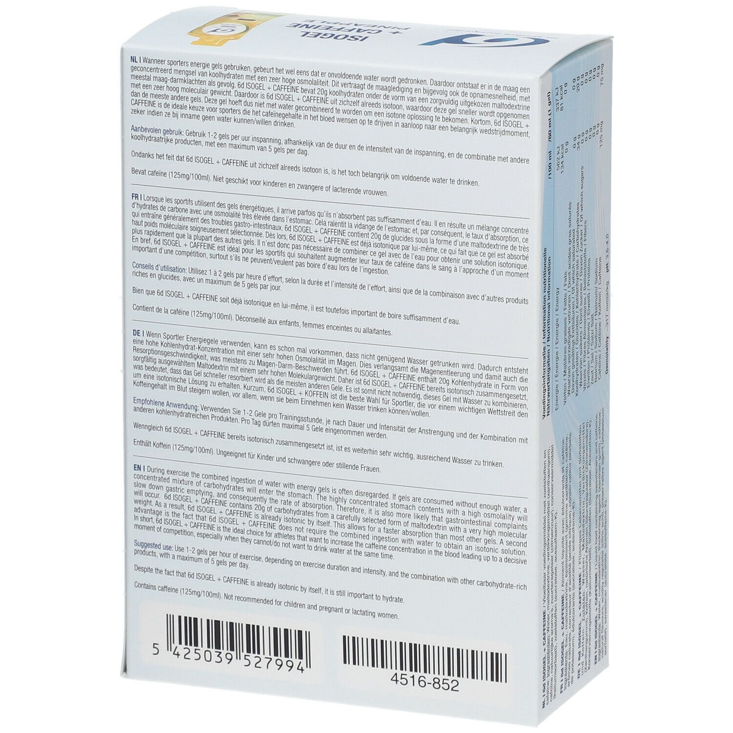 6D SPORTS NUTRITION IsoGel Ananas + Koffein