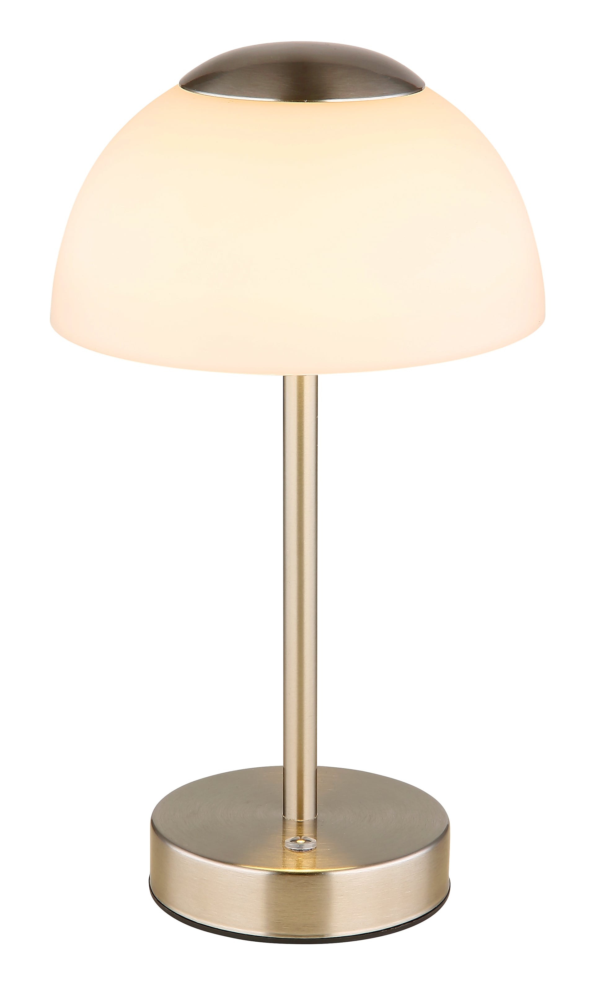 GLOBO Akku LED Tischlampe SAMIRA 31 cm nickelfarbig
