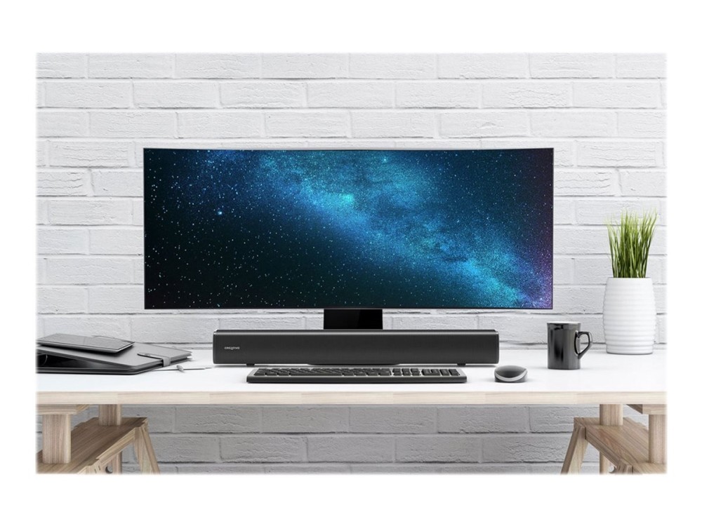 Creative - 2.1 High Performance Under-monitor Soundbar & Subwoofer