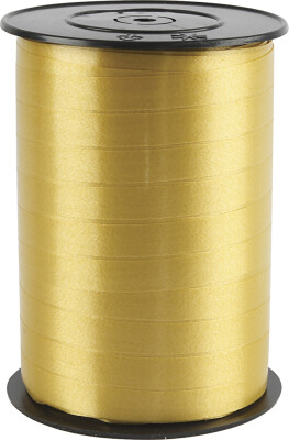 Gavebånd - B 10 MM - Blank - Guld - 250 M