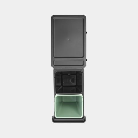 Sort&Go Inbouwemmer, 2x30 liter - Dark Grey
