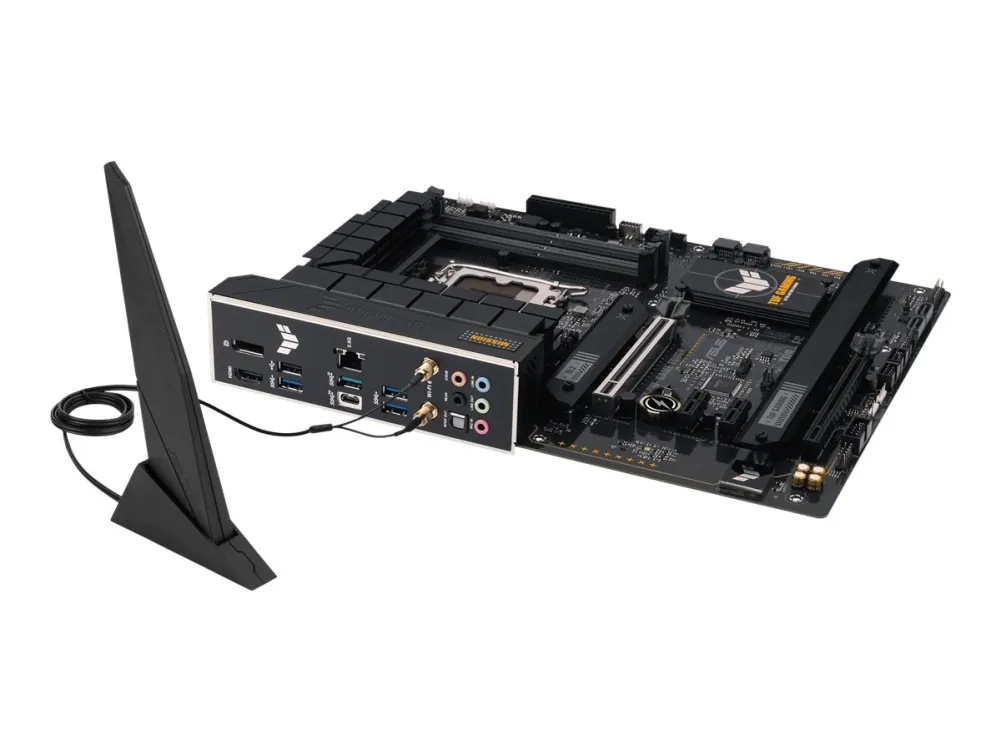 ASUS TUF GAMING B760-PLUS WIFI D4 - Bundkort - ATX - LGA1700 sokkel - B760 Chipset - USB 3.2 Gen 1, USB 3.2 Gen 2, USB-C 3.2 Gen 2x2 - 2.5 Gigabit LAN, Wi-Fi 6, Bluetooth - onboard grafik (CPU påkrævet) - HD Audio (8-kanaler)