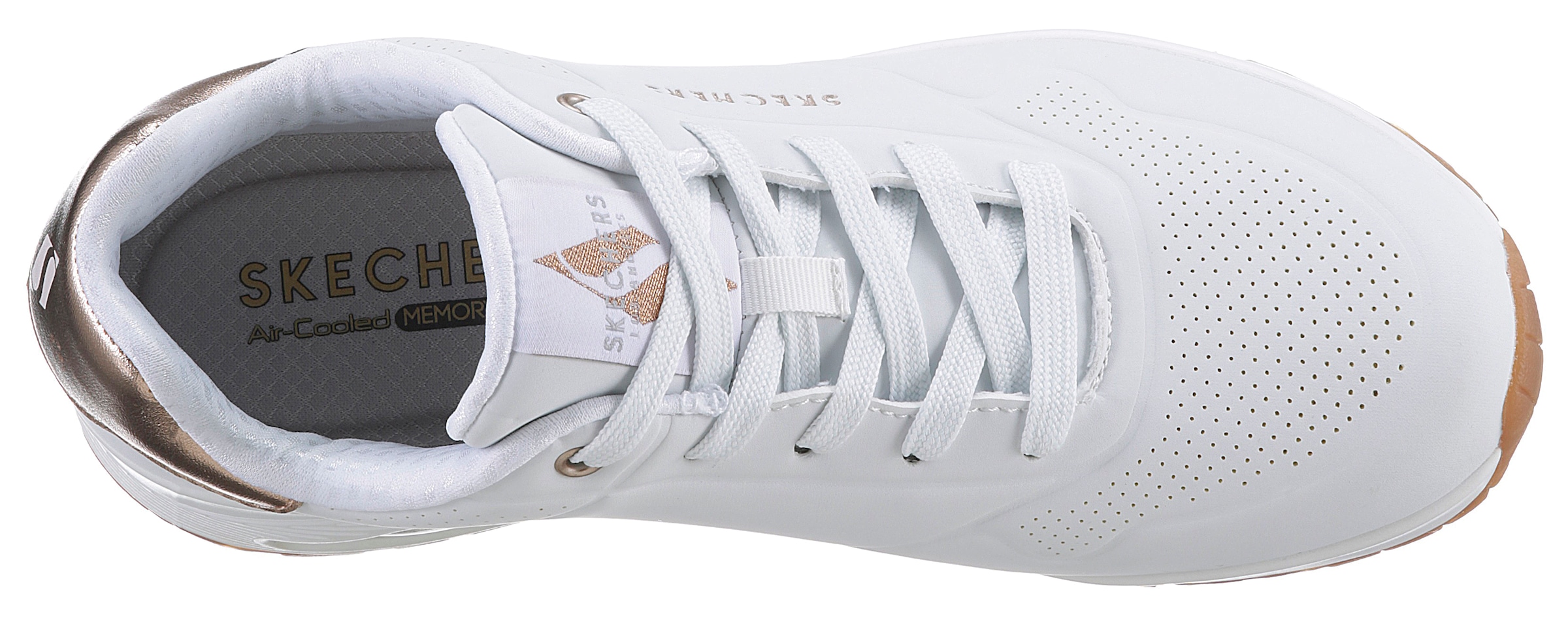 Skechers Sneaker »UNO GOLDEN AIR«  Freizeitschuh, Halbschuh, Schnürschuh mit Metallic-Einsatz