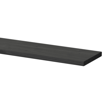 Plank grenenhout zwart geschaafd ca. 1,5 x 13,5 cm, lengte ca. 180 cm