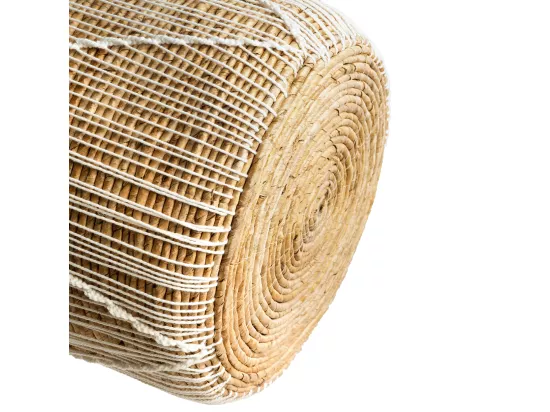 Le Panier Straight Stitched Makramee - Naturel Blanc - M