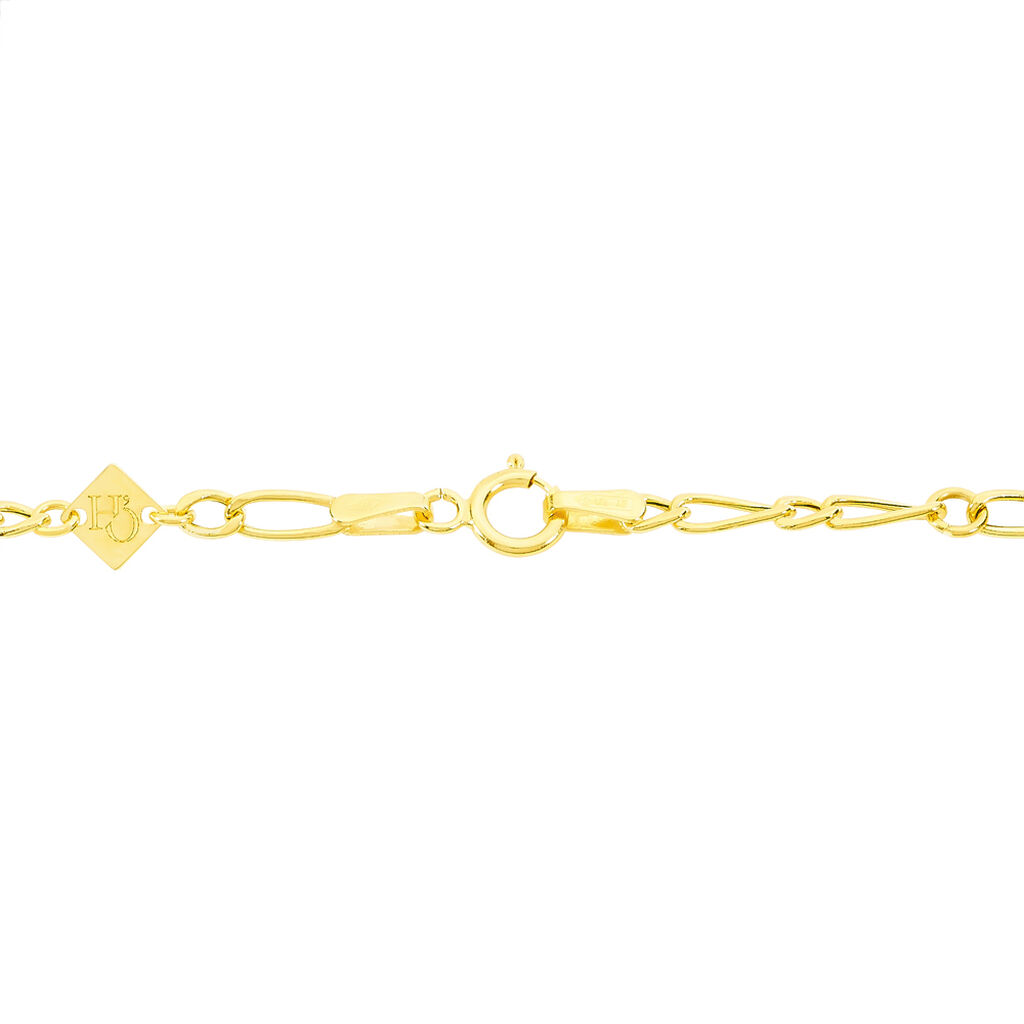 Bracelet Esra Maille Alternee 1/3 Or Jaune