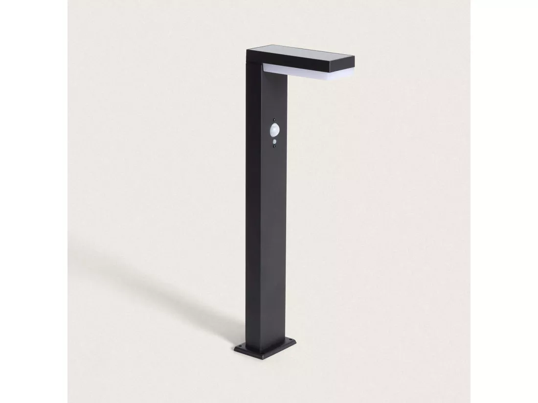 Balise Extérieure LED Solaire sur Pied 2W 50cm Aluminium avec Détecteur de Mouvement Goran Noir