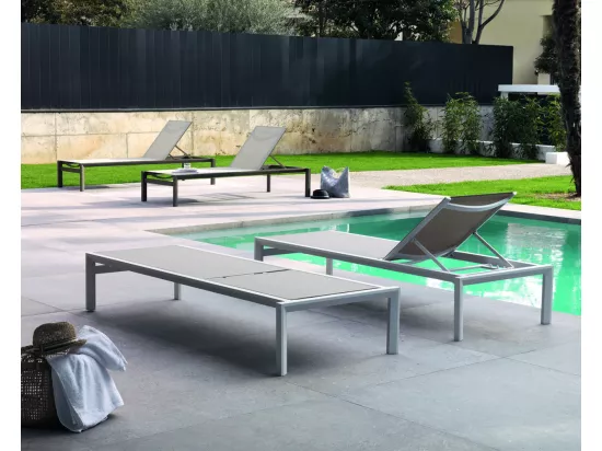 Transat en aluminium taupe