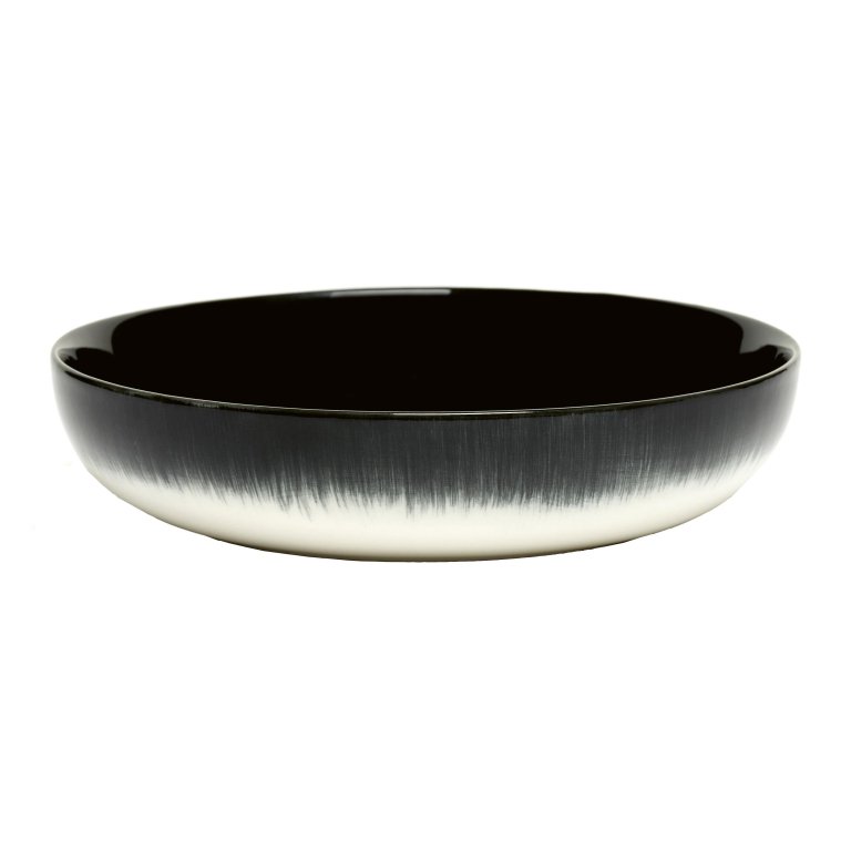 Serax Dé tableware by Ann Demeulemeester diep bord Ø18,5 set van 2 White/Black D