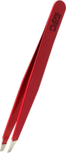 Rubis Pinzette Inox schräg rot