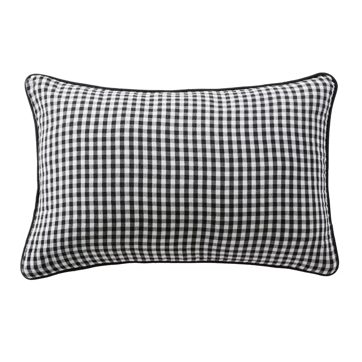 Coussin rectangulaire gaze de coton (40 x 60 cm) Vickie Noir
