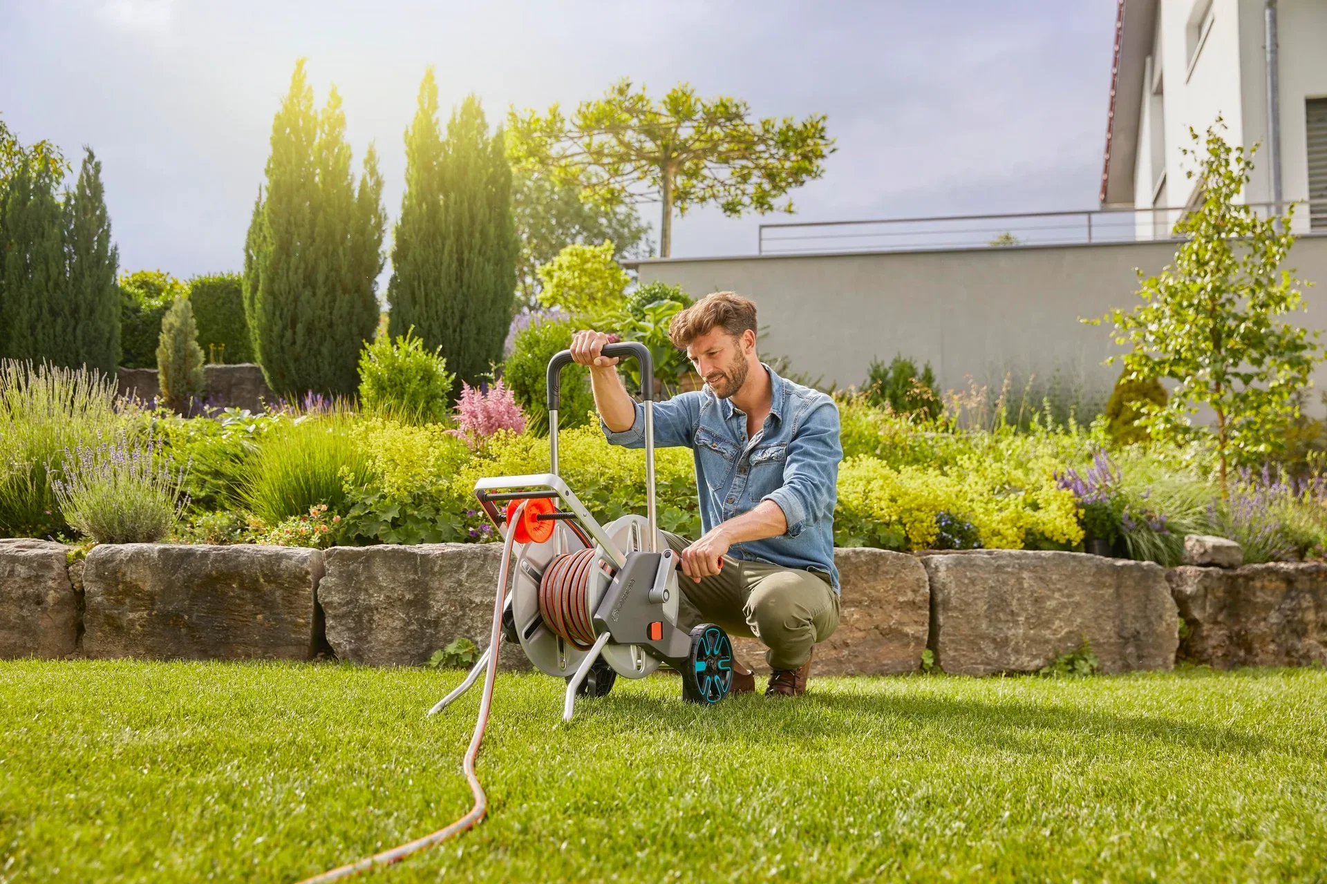 Gardena Slangevognsett CleverRoll M Easy Metall Gardena Lengde 25 m