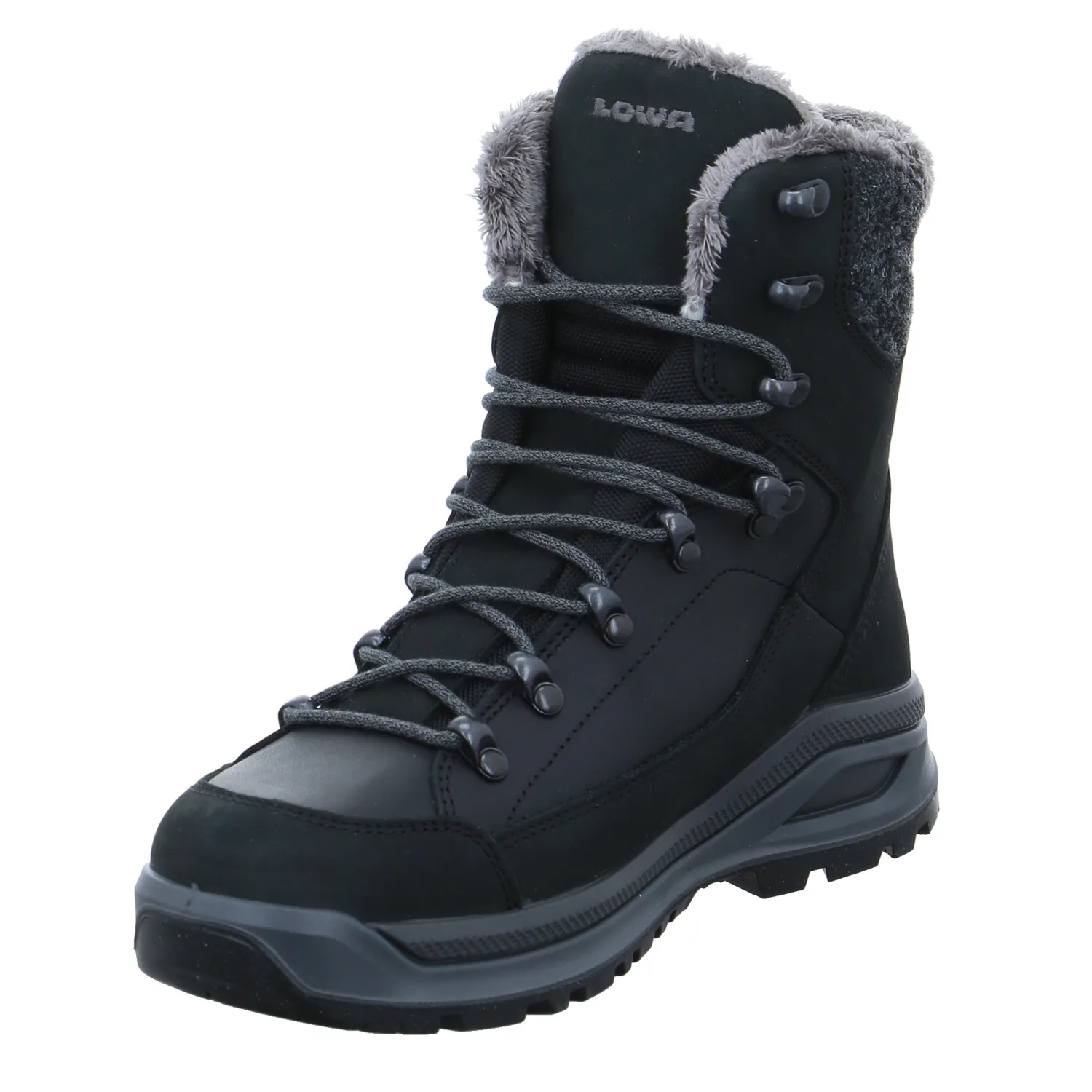 LOWA Snowboots Damen Schwarz Leder  mit Gore-Tex