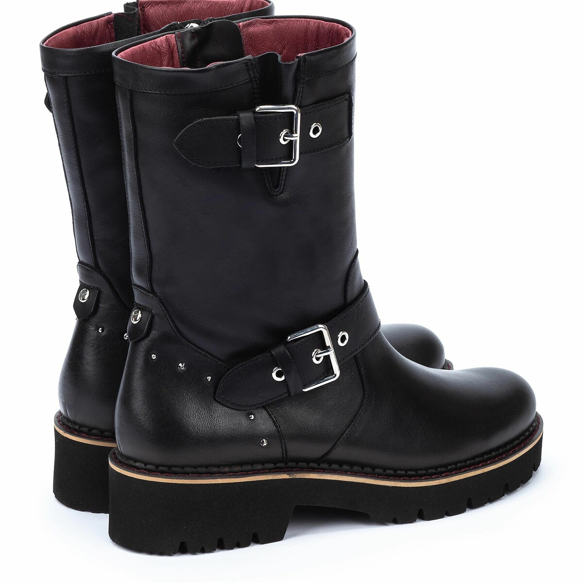 PIKOLINOS<br>Botas de couro estilo motociclista Victoria de cano médio