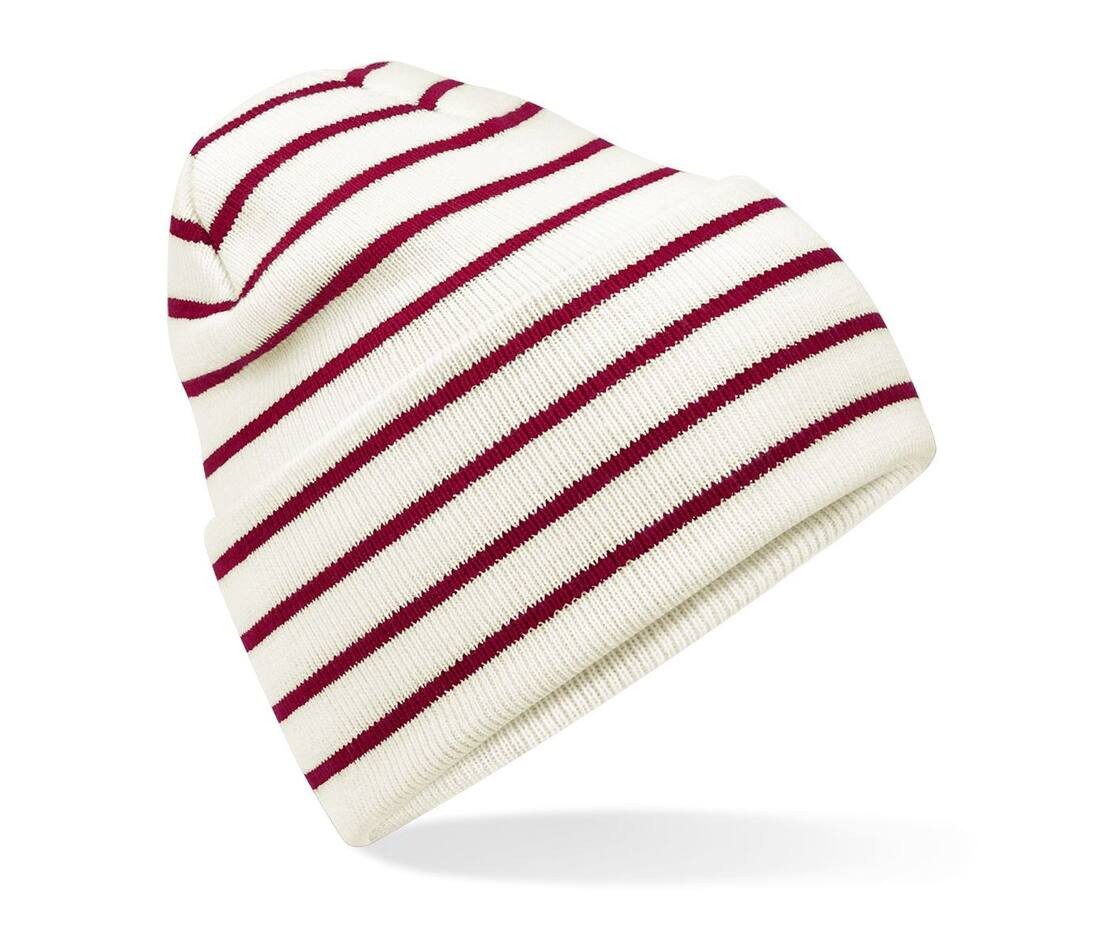 BEECHFIELD BF39R - Bonnet rayé avec rabat