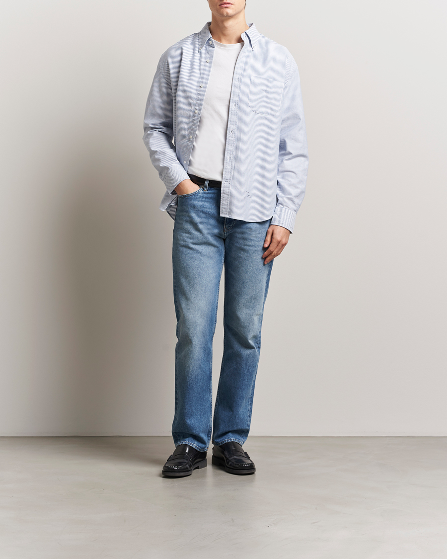 GANT 240 Mulberry Street Relaxed Fit US Oxford Banker Shirt Blue/White