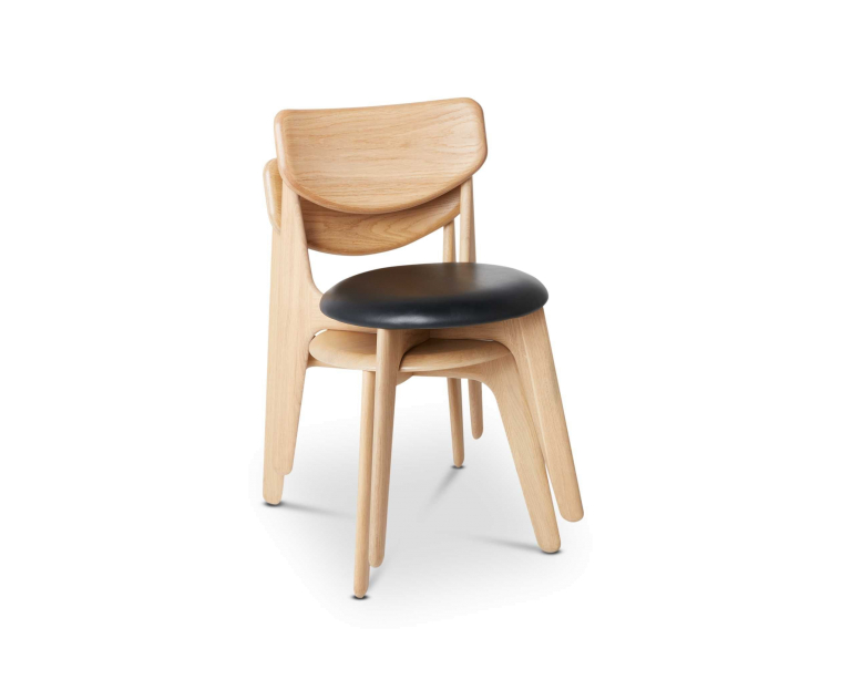 Tom Dixon Slab Side chair stoel naturel