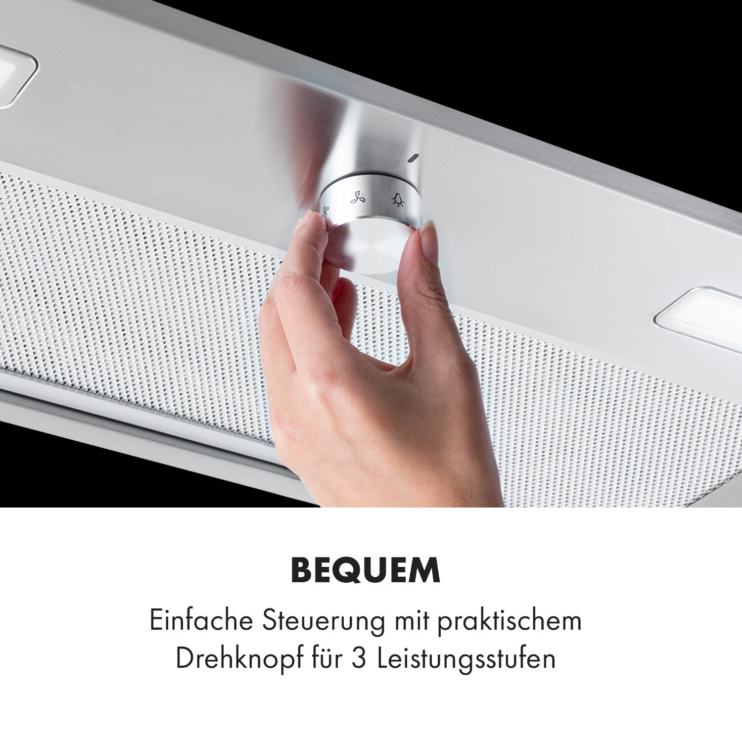 Simplica Dunstabzugshaube Einbau 70cm Abluft: 400 m³/h LED Edelstahl