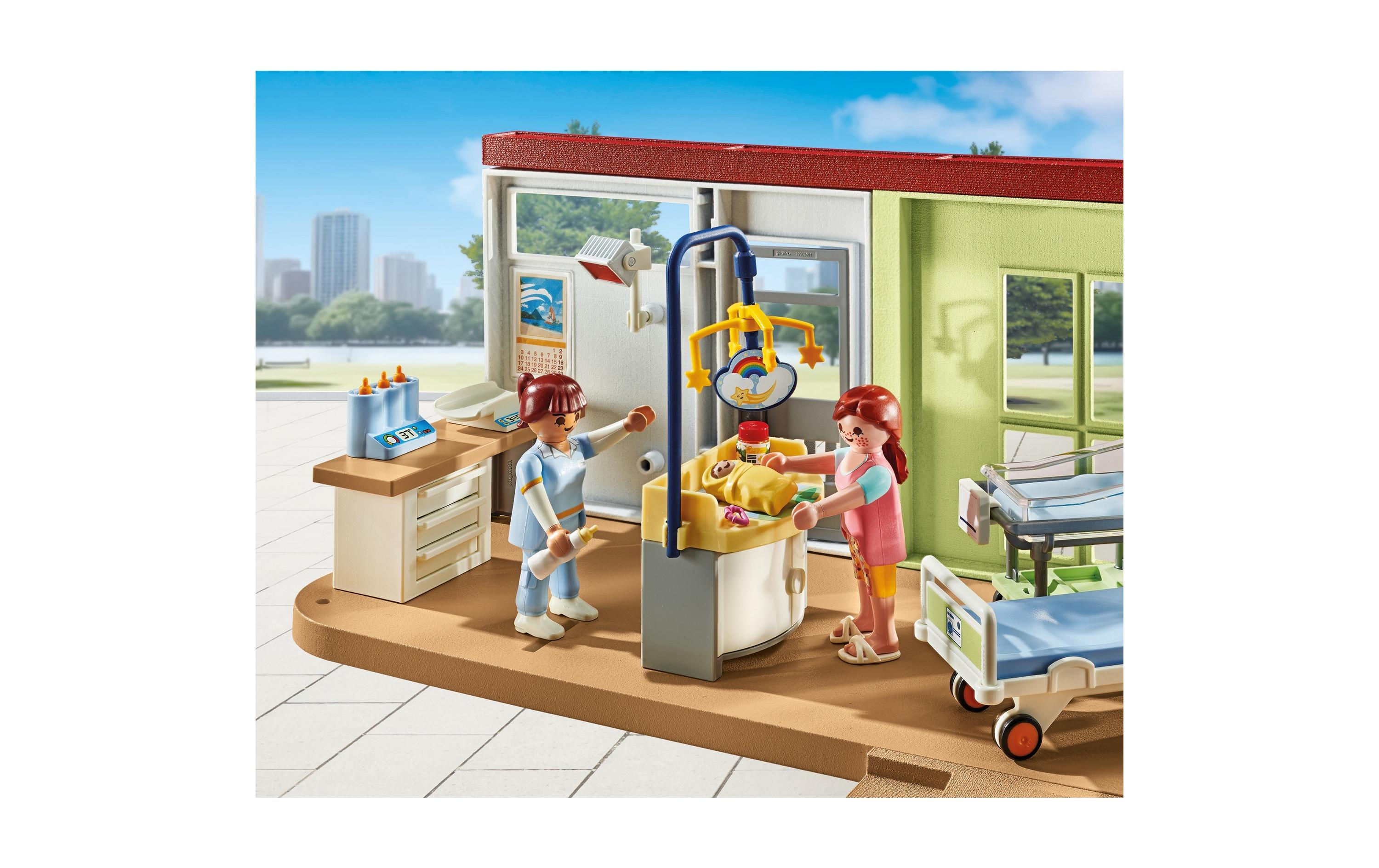 Action Heroes Entbindungsstation 71616Krankenhaus Spielset mit Figuren