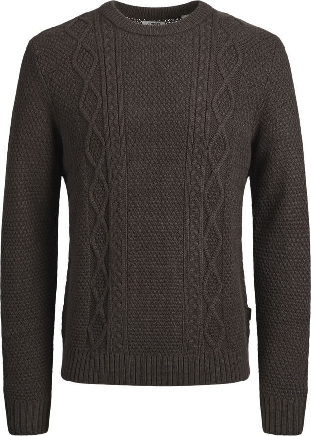 JJ-REBEL JREBJOSH KNIT CREW NECK Mulch