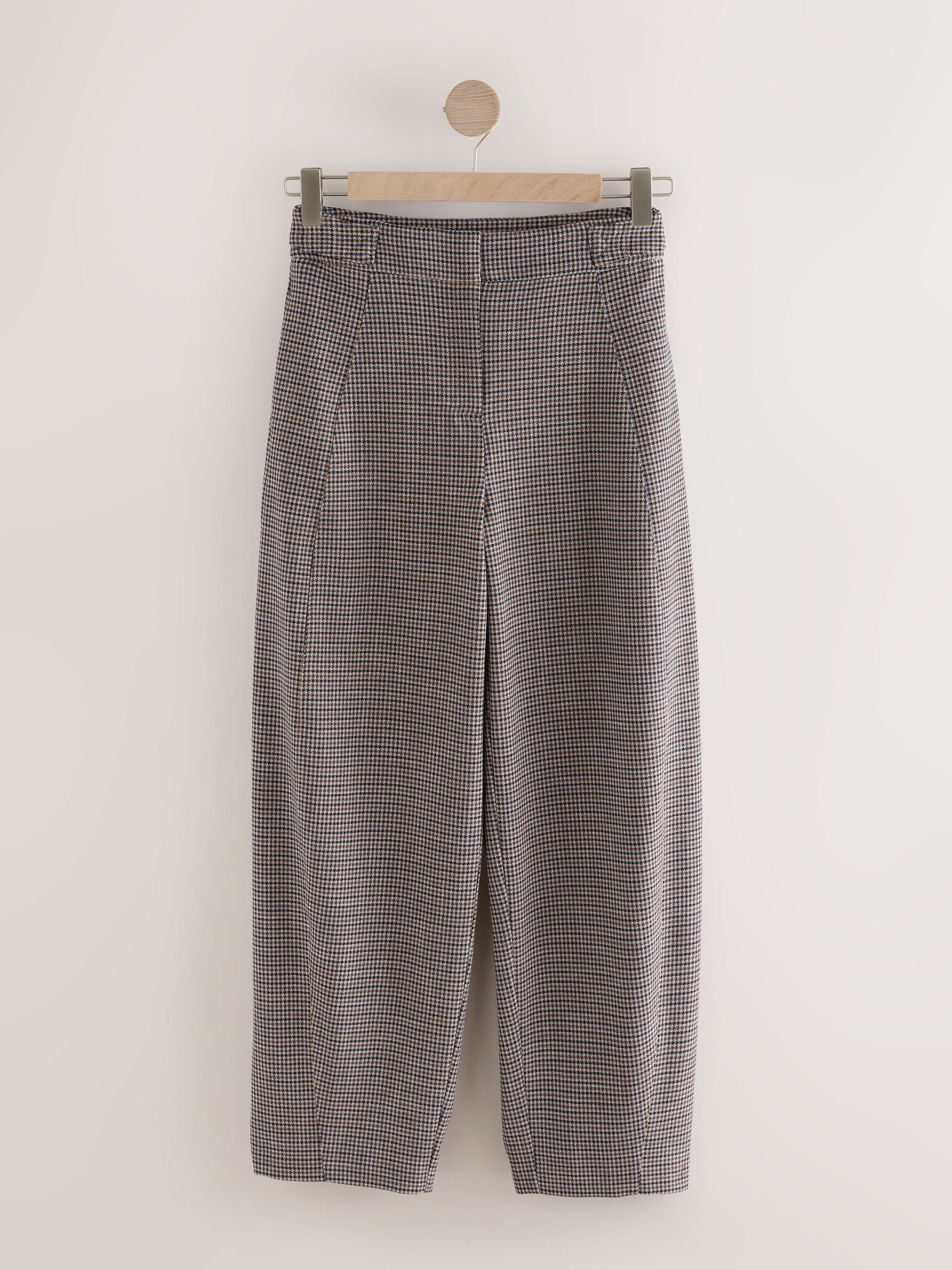 Bruin geruit - Barrel Tailored Trousers
