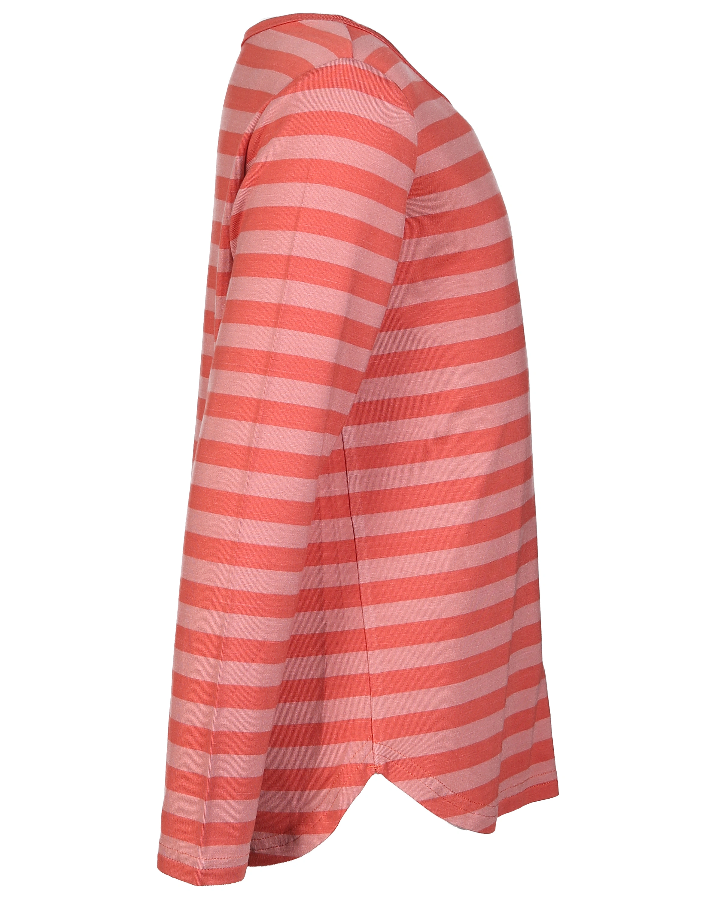 Jersey-Langarmshirt MERISILLI gestreift in terracotta