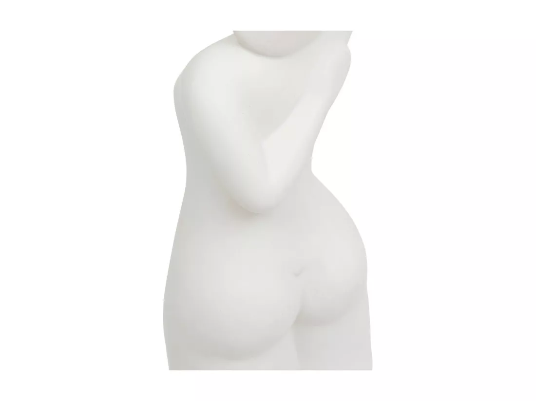 Objet déco Statue Femme en céramique blanche H 27 cm