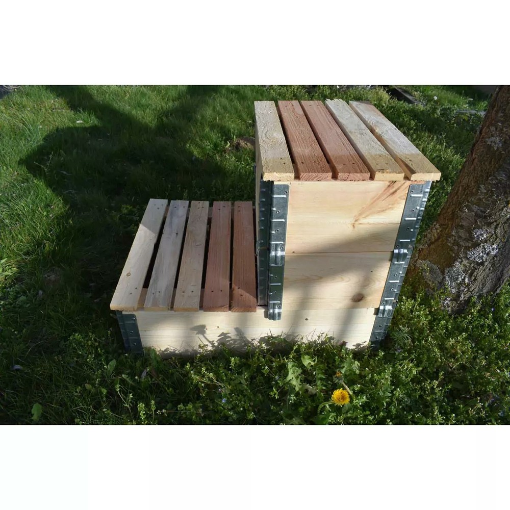 Composteur évolutif en bois naturel de 192 litres 800x600mm