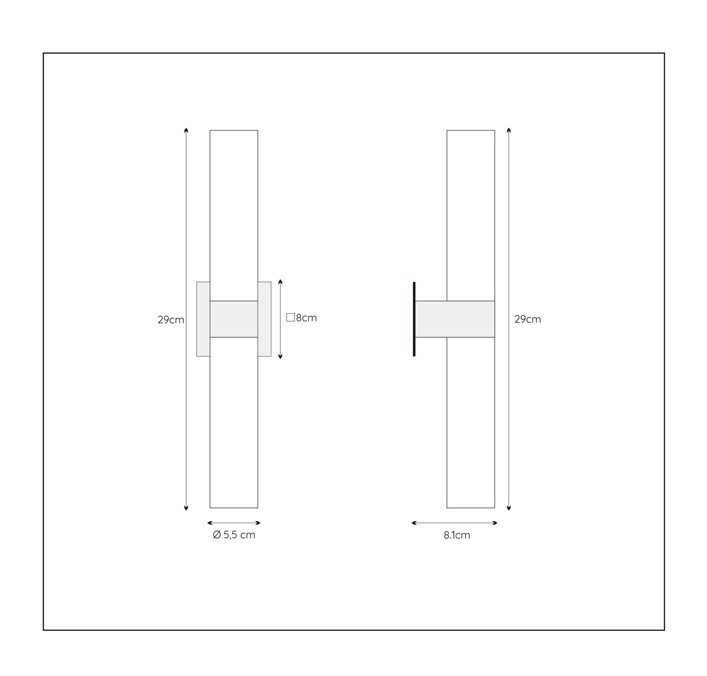 Lucide Jesse wandlamp dubbel 33W zwart