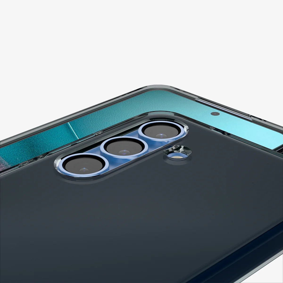 Samsung Galaxy S25  Plus Liquid Crystal Case Gummi Hülle (ACS08975) - Space Crystal (Grau / Transparent)