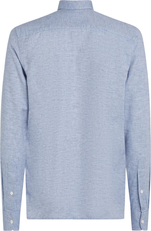Tommy Hilfiger BRUSHED LINEN SOLID SF SHIRT Shirt blue