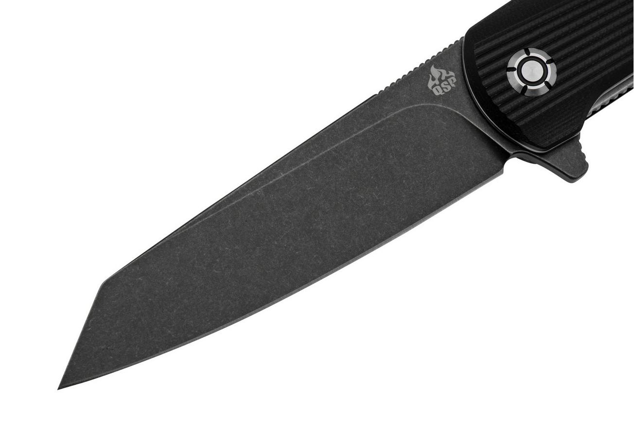 QSP Knife Phoenix QS108-C2, Blackwashed D2, Black G10, zakmes