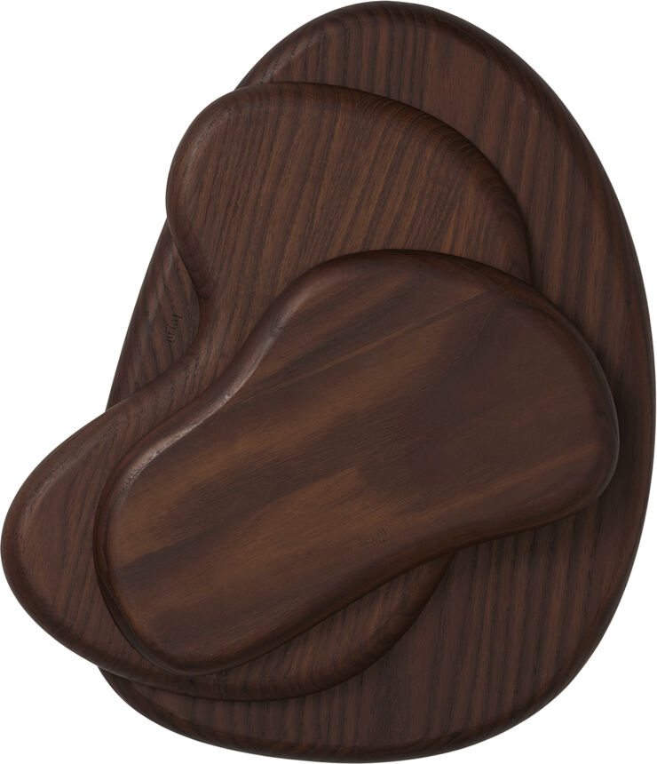 ferm LIVING Cairn Cutting Boards - Set of 3 Dark brown