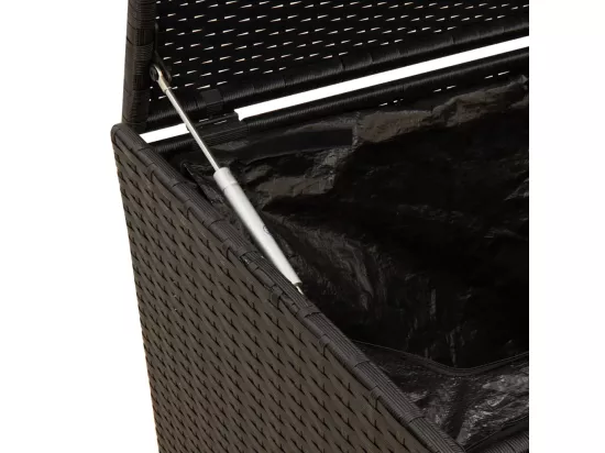 Boîte de rangement de jardin noir 283L résine tressée