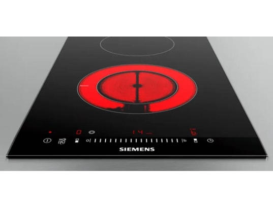 SIEMENS - Domino vitroceramique ET375FFP1E, IQ300, 2 foyers, Profil inox
