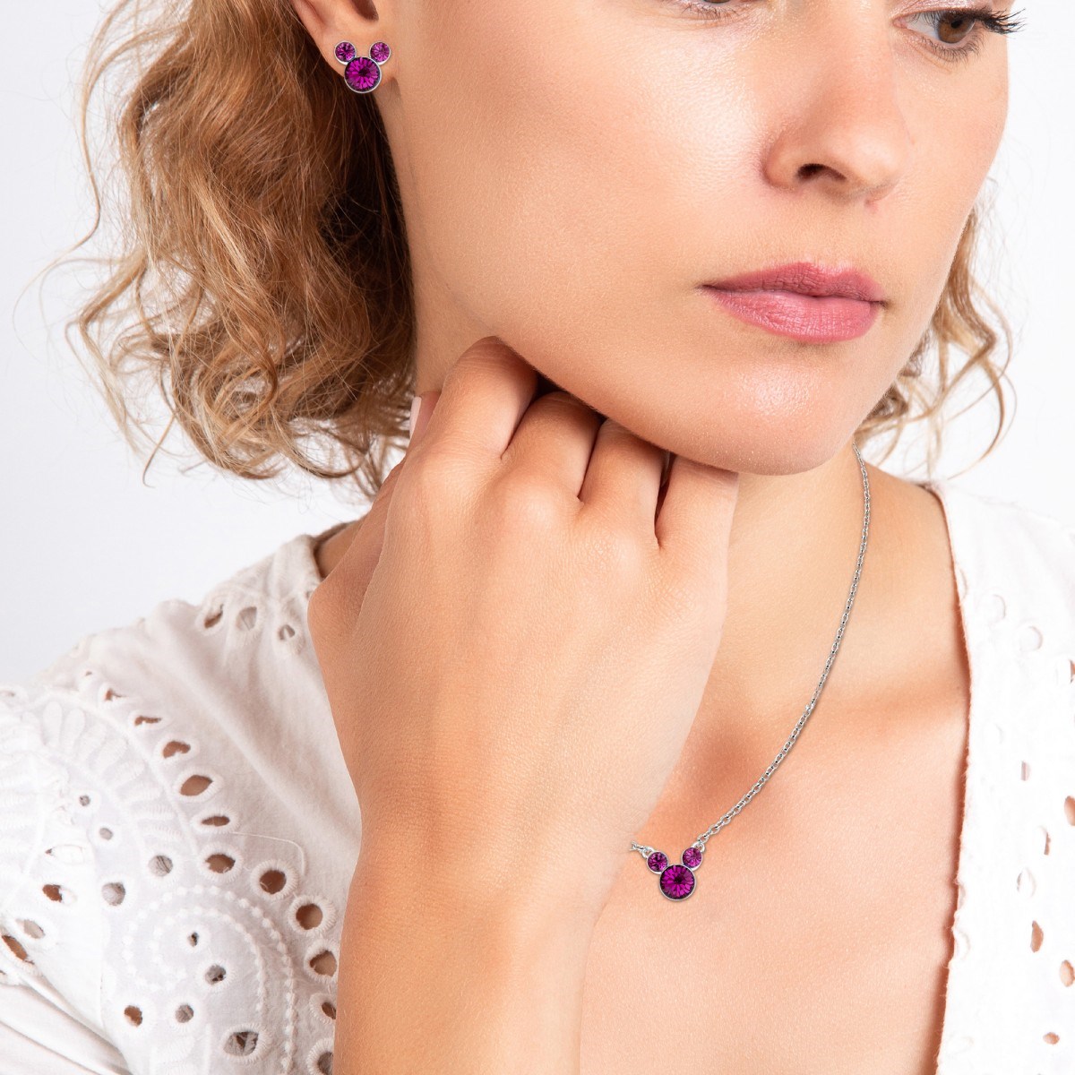 Parure collier et boucles d'oreilles Disney - Mickey